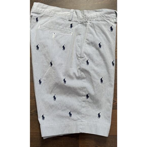 NWOT Polo Ralph Lauren Men's Blue All Over 9" Pony Classic Fit Chino Shorts Sz33 - Picture 1 of 12